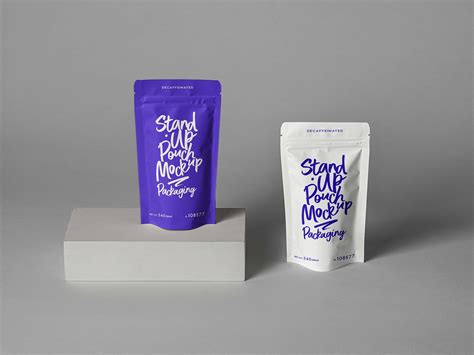 Free Stand Up Pouch Packaging Mockup (PSD)