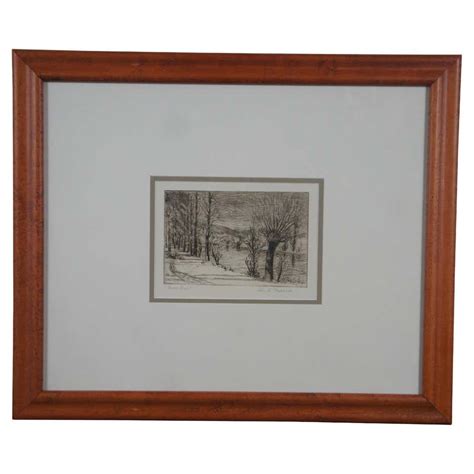 Vintage 1930s Charles Bowling Archway of Trees Etching For Sale at 1stDibs
