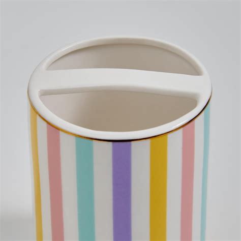 Buy Slate Stripe Kids Ceramic Tooth Brush Holder from Home Centre at ...