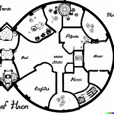 Floorplan of a hobbit's home : r/dalle2