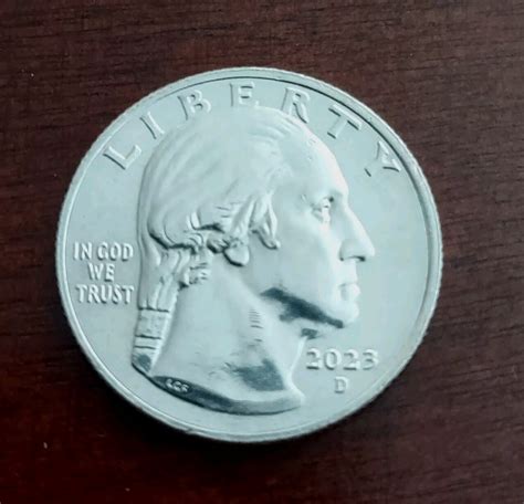 Rare 2023 Misprint Quarter Dollar D "In Cod We Trust" Very Crisp and ...