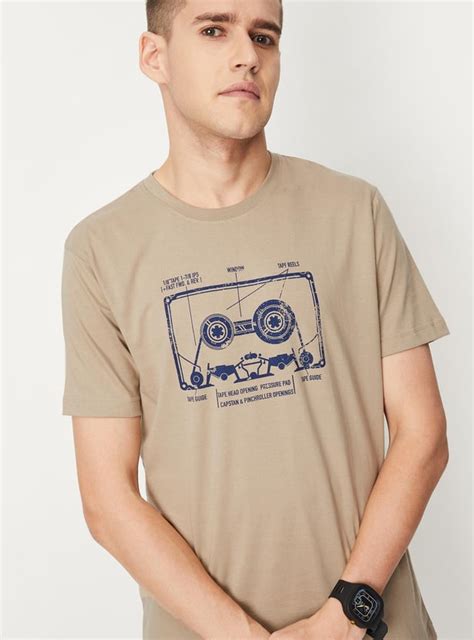 Buy Men Graphic Printed Slim Fit T-shirt Online at just Rs. 249.0 ...