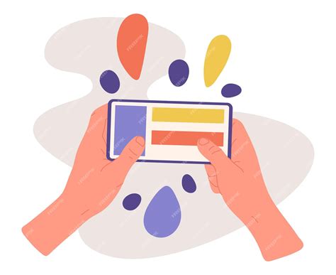 Ręczne przewijanie ekranu smartfona Ludzkie ręce trzymając telefon ...