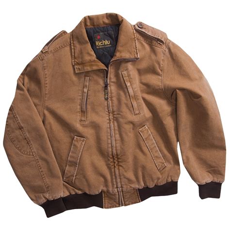 Richlu Cotton Canvas Bomber Jacket (For Men) 2772Y - Save 50%