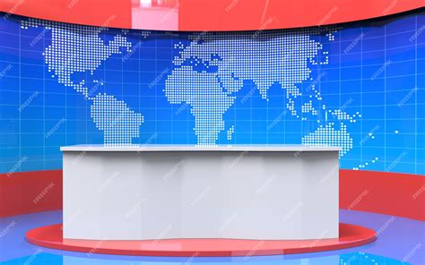 Table and breaking news banner background in the news studio | Premium ...