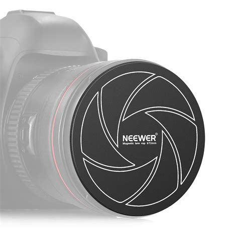 Buy NEEWER 72mm Magnetic Aluminum Lens Cap with 72mm Thread, Compatible ...