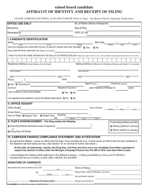 Free Printable Affidavit Of Identity Form Templates [PDF]
