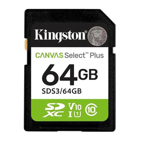 Kingston Canvas Select Plus 64GB SD Card - Clarion Computers