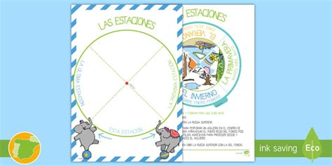 Manualidad: Rueda de las estaciones (teacher made) - Twinkl