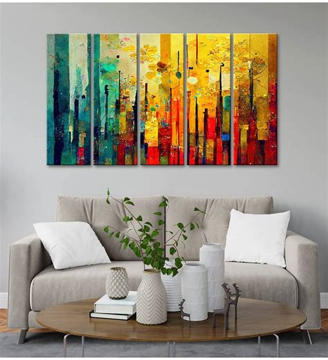 Buy Abstract Multicolour Frame Modern Art Panel at 6% OFF by 999Store ...