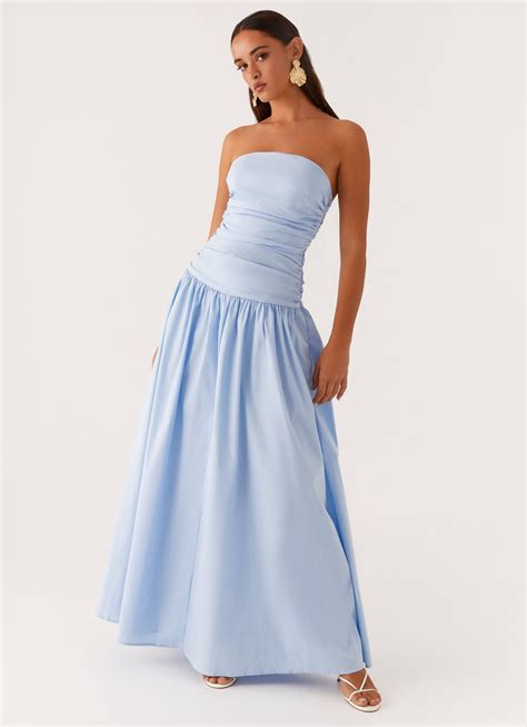 Carmel Maxi Dress - Blue – Peppermayo US