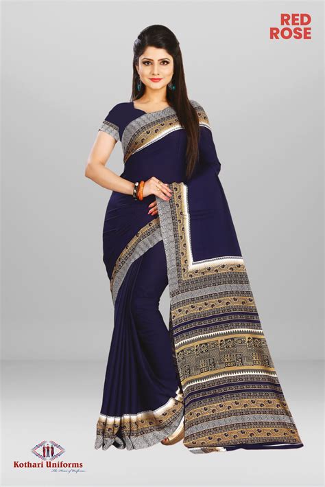 Red Rose – KT0086MC | KOTHARI UNIFORMS| Uniform Sarees