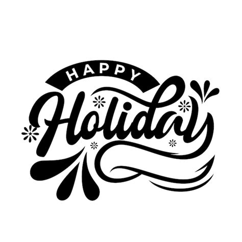 Happy holiday lettering design | Premium Vector