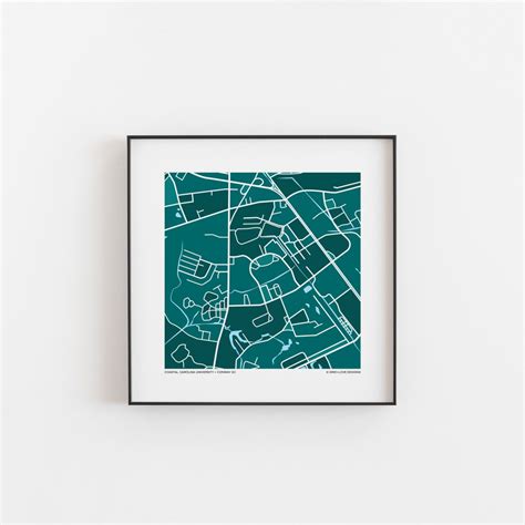 Coastal Carolina University - Map Print - Etsy