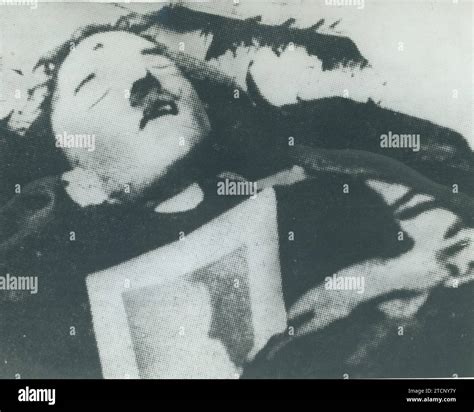 Berlin, 04/30/1945. Only photograph of Adolf Hitler dead, taken by his ...