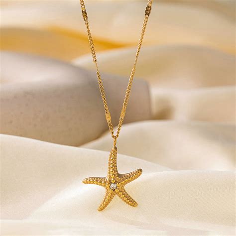 Buy Gold Plated Anti Tarnish Stainless Steel Star Themed Pendant in ...