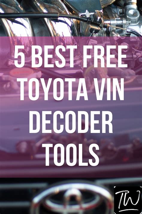 Image result for Toyota VIN Number Decoder Chart