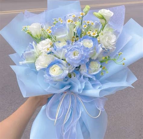 Light Blue Flowers Bouquet