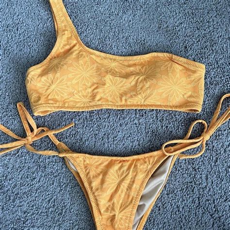 Rhythm Yellow Swim Suit - Depop