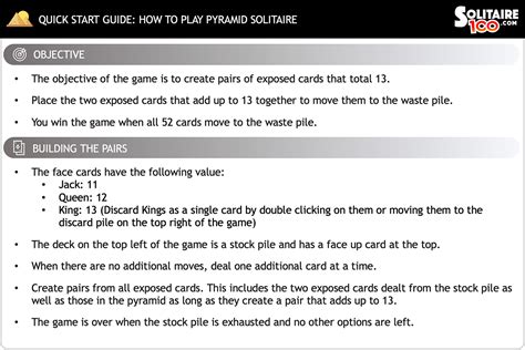 Image result for Pyramid Solitaire Instructions