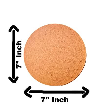 Round Circle MDF Pine Wood 7inch MDF Board for Art and Craft Unfinishe ...