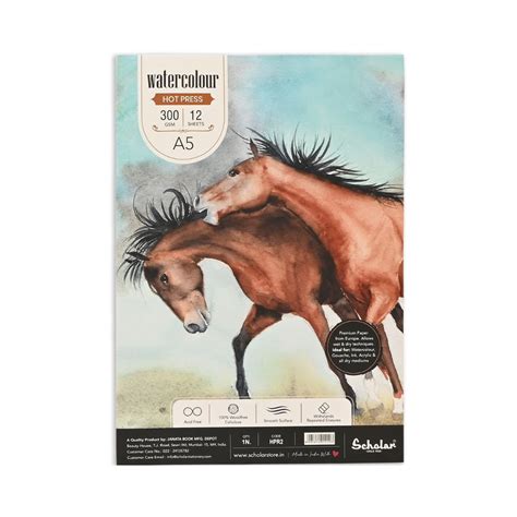 SCHOLAR, Watercolour Pad | 12 Sheets | 300 gsm (HPR). – OXFORD stationers