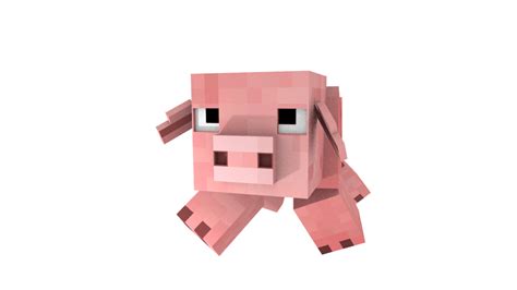 Download Minecraft Pig Front View transparent PNG