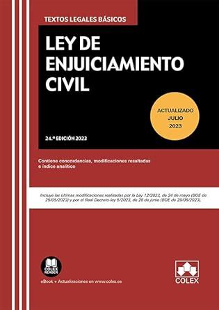 Buy Ley de Enjuiciamiento Civil: Contiene concordancias, modificaciones ...