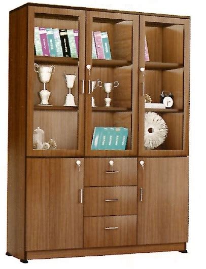 GURU BS-07 Three Door Three Drawer Book Shelf with Storage Locker ...