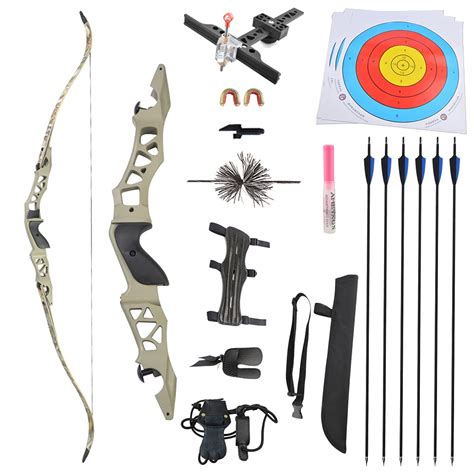 Buy SHARROW 64 Inches Takedown Recurve Bow Set 30-60 Lbs Archery Set ...