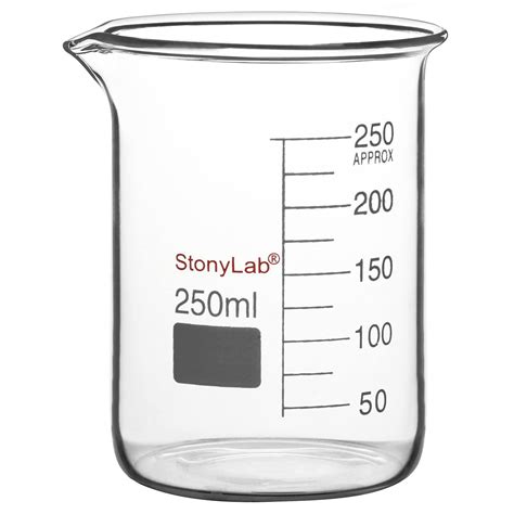 stonylab Glass Beaker, 1 Pack Borosilicate Glass Graduated Low Form ...