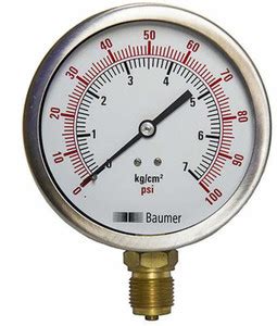 Baumer BT (Range 0 to 7 bar) Pressure Gauge Hydrometer Price in India ...