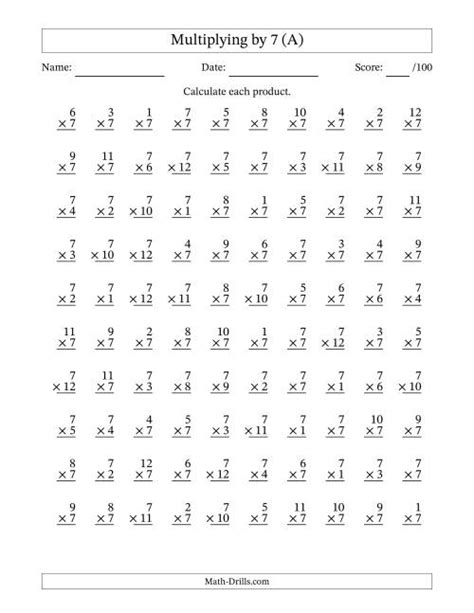 Image result for Multiplication Worksheets Grade 7 Printable