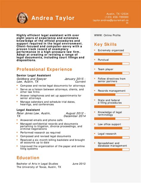 Legal Assistant Resume Examples and Templates for 2025 - ResumeBuilder.com
