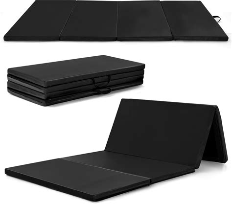 COSTWAY Gymnastics Exercise Mat, 8FT x 4FT Tumbling Mats with High ...