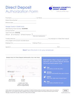 Fillable Online What is the Routing Number for Orange County's Credit ...