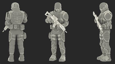3D Sci-fi Soldier Standing Pose model | 3D Molier International