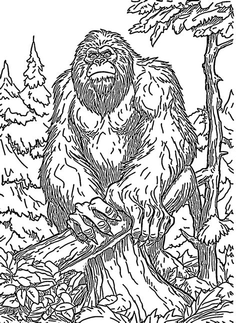 Free Printable Bigfoot Coloring Pages