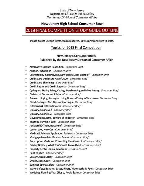 Image result for Study Guide Outline Template