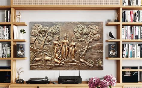 Buy 6x4 feet Divine Ram Darbar 3D Relief Mural Online - Artociti