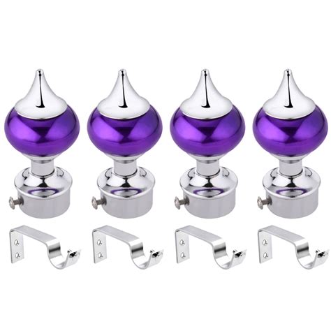 Purple CP Finish Ball Design Curtain Brackets - Decor Your Home – Sun ...
