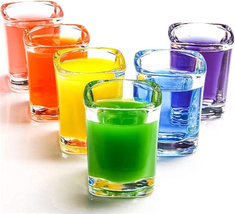 Buy EZALLA Skull Squer Shaped Shot Glasses Beer Glass Skull Shape ...