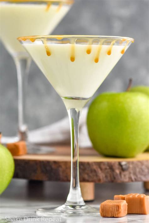 Creamy Caramel Apple Martini - Shake Drink Repeat