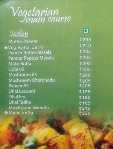 Menu at METRO DINE, Chennai, 115