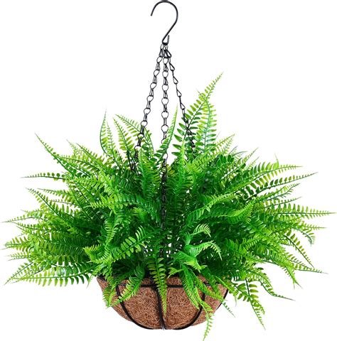 Amazon.com: FAJUNZH UV Resistant Lifelike Artificial Hanging Boston ...