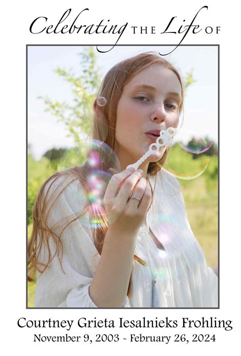 Courtney Frohling Obituary February 26, 2024 - Schoeneberger Funeral ...