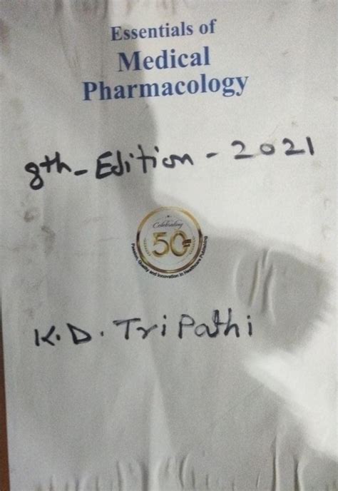 Essentials Of Medical Pharmacology Front Cover Missing By KD Tripathi ...