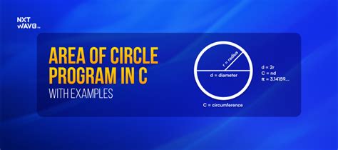 Area of Circle Program in C with Examples