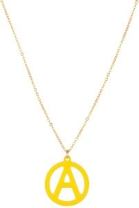 GoldNera Sunshine Bright Alphabet Pendant Charm Necklace Pendant with ...