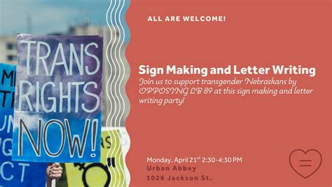 Sign Making and Letter Writing Party, 1026 Jackson St, Omaha, NE ...